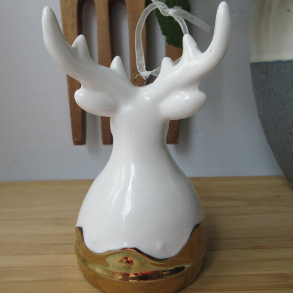 Porcelaine Christmas Tree Decor + Bell Deer - Picture 4 of 12